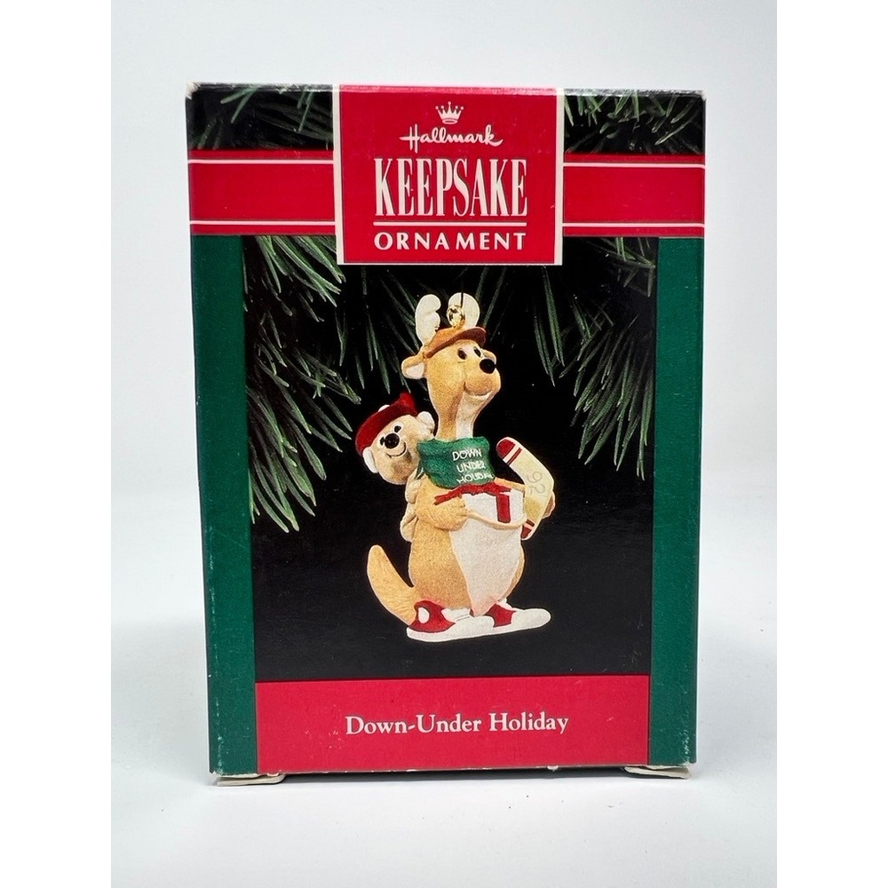 Hallmark Ornament Excellent 1992 Down-Under Holiday Kangaroo Koala AUSTRALIA